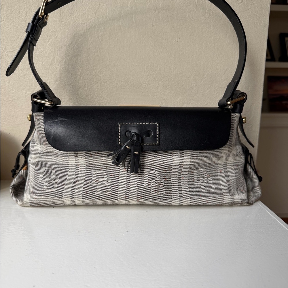 Dooney & Bourke Black and Gray Shoulder Bag